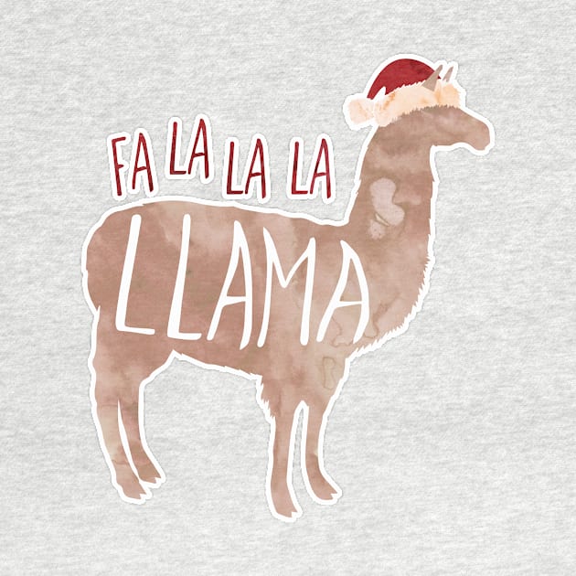 Fa la la la Llama - punny Christmas design by HiTechMomDotCom